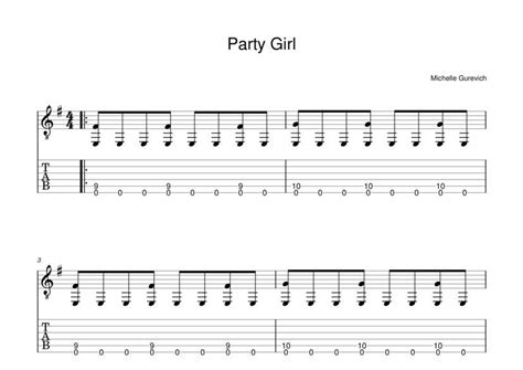 michelle givenchy party girl chords|Michelle Gurevich Chords & Tabs for Guitar  .